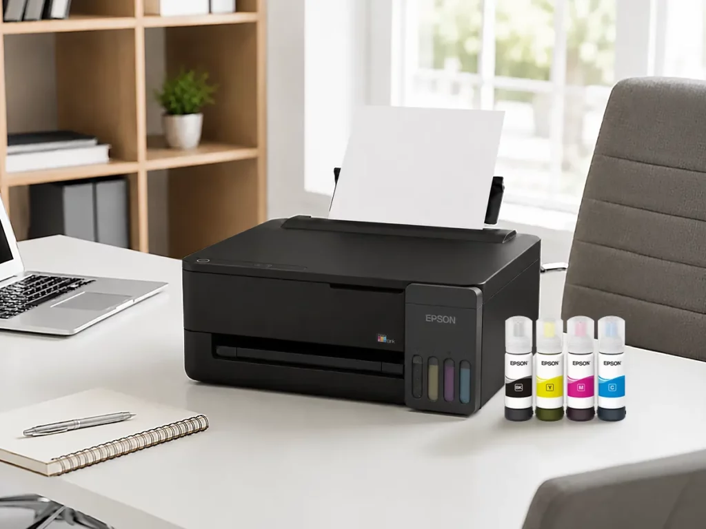 Epson L1310單功能連續供墨印表機，以同級最小寬幅設計與低單張列印成本，滿足SOHO族與斜槓工作者日常文件輸出的高效率需求