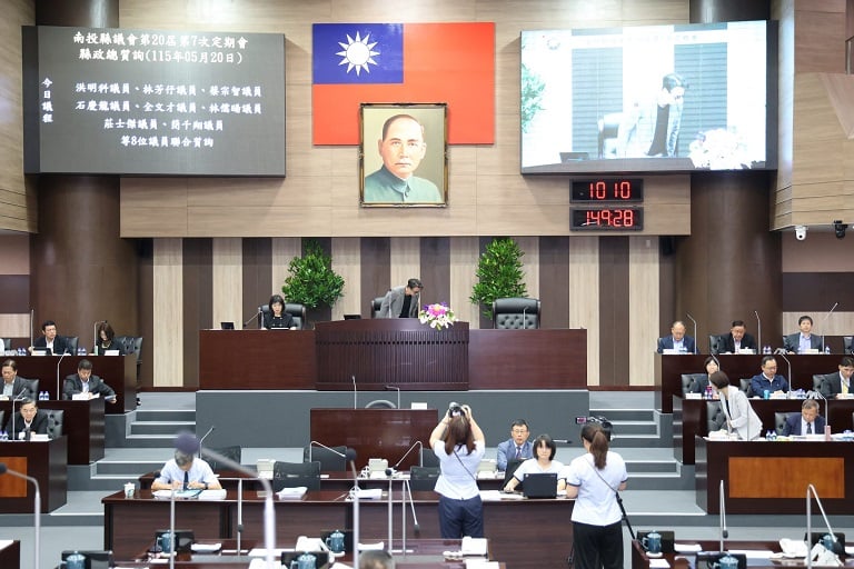 ▲南投縣議會第20屆第7次定期會縣政總質詢。