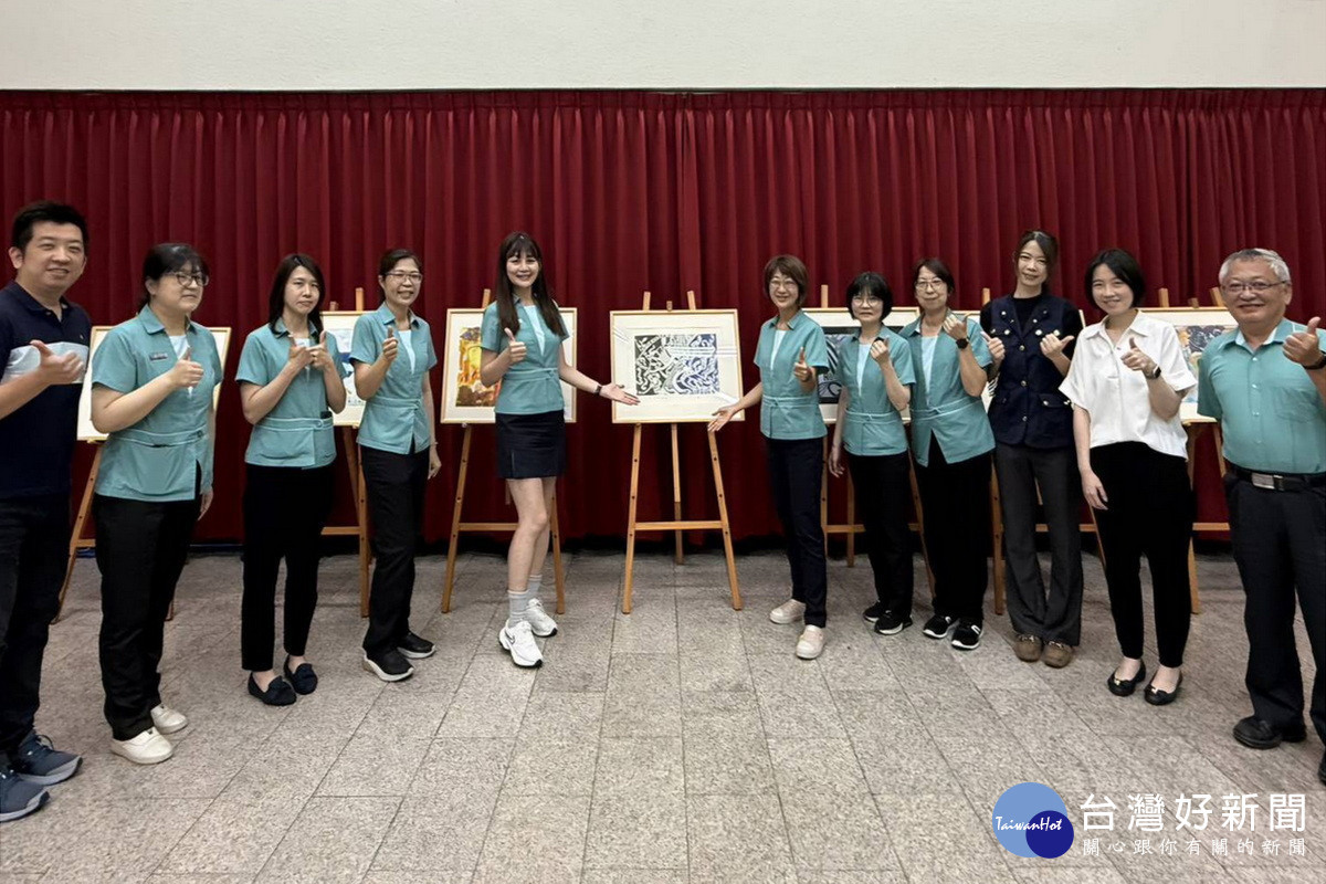 營造濃厚藝文氣息，桃園國小美術班「童畫郵情」畫展桃園郵局七樓登場。