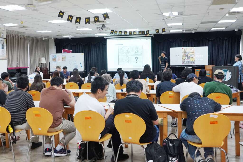 ▲大葉大學國際學生參加華語中心的看圖說故事比賽。(圖/記者林明佑翻攝)
