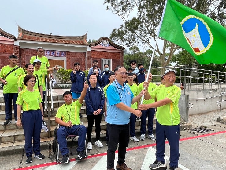 ▲115年度全國身心障礙國民運動會於5月23~26日在新北市盛大舉行,22日上午金門縣代表隊舉行授旗典禮。
