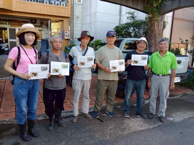 ▲苗栗縣頭屋鄉明德社區發展協會參與食蛇龜生態服務給付示範計畫巡護監測守護食蛇龜。