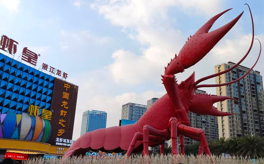 ▲湖北潛江市是曹禺故里、中國小龍蝦之鄉。