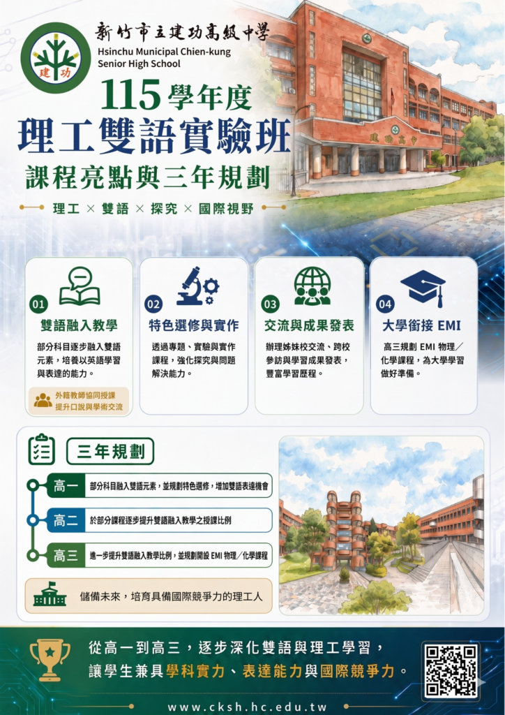 培育科技實力&接軌國際新世代!竹市建功高中115學年度成立理工雙語實驗班 24 115052521