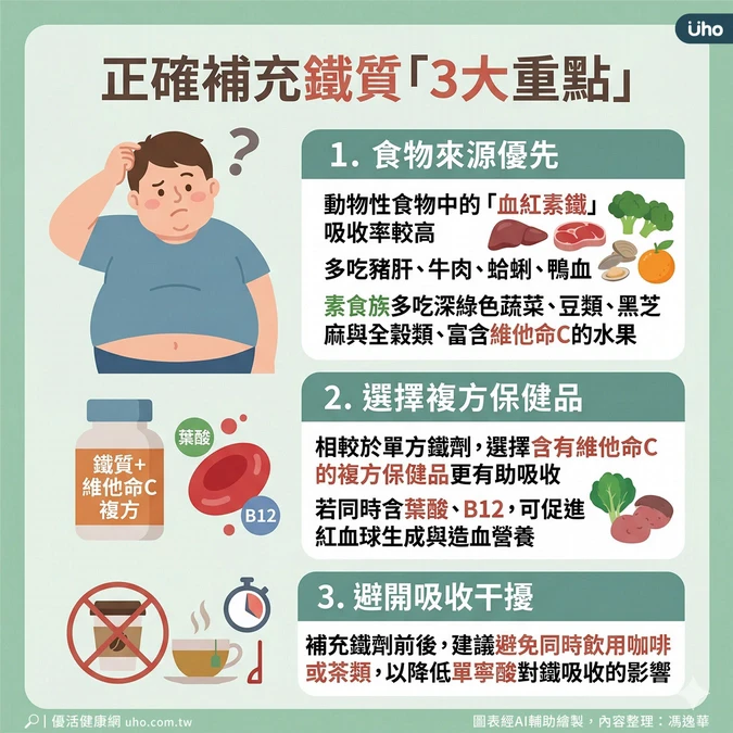 正確補鐵3大重點