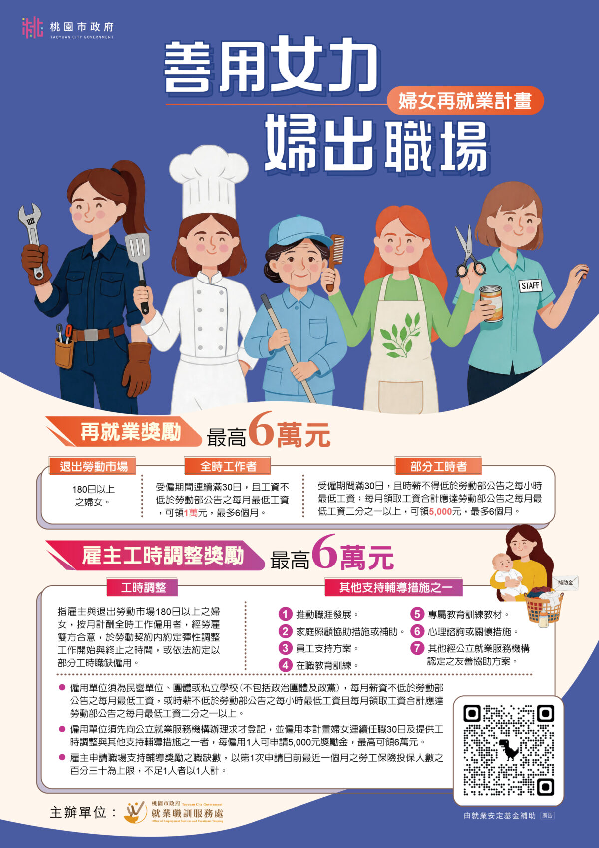 「善用女力,婦出職場」 推動婦女再就業計畫促進重返職場 V115052001
