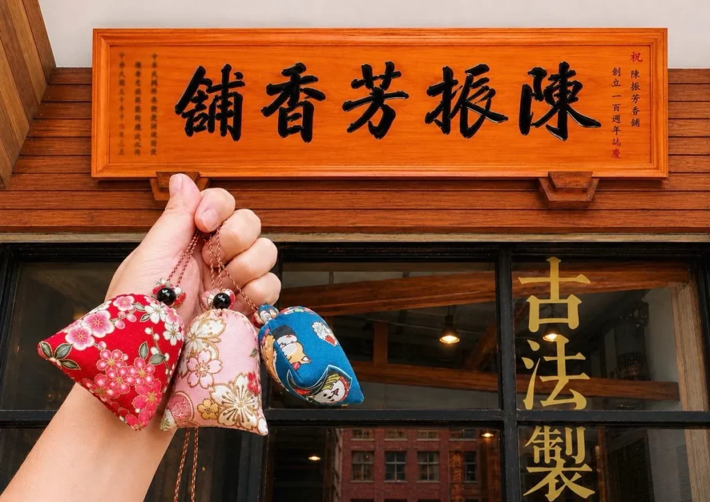 台北凱撒大飯店攜手陳振芳香舖,將傳承百年的製香工藝透過手工端午香包融入日常生活,為城市假期增添文化氣息。圖/台北凱撒大飯店提供