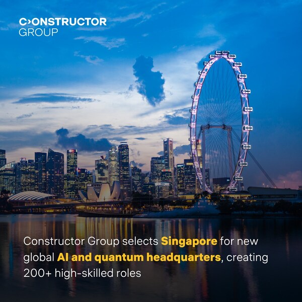 Constructor Group 選擇新加坡作為新環球人工智能與量子總部,創造超過 200 個高技術職位