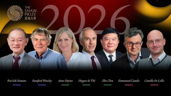 2026年度邵逸夫獎得獎者名單公佈