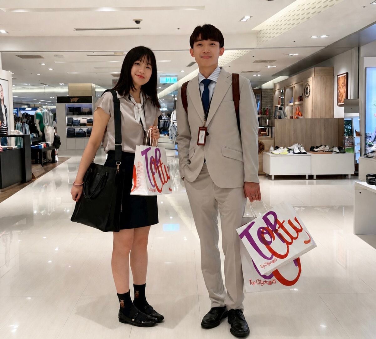 ▲館內服飾品牌同步推出購物指南，展現兼具專業感與青春感的穿搭魅力，成為畢業生與小資族的入門參考。（記者廖美雅翻攝）
