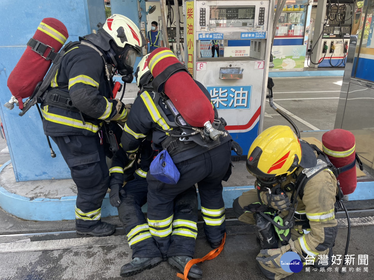 加油站實兵演練上場！　基隆強化油類火災搶救能力