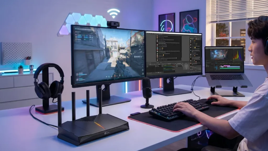 ▲ 面對遊戲、多人連線的高頻寬網路需求,Archer 系列搭載 Wi-Fi 7 以更高速率、更低延遲與更高裝置容量,打造更順暢的上網體驗。