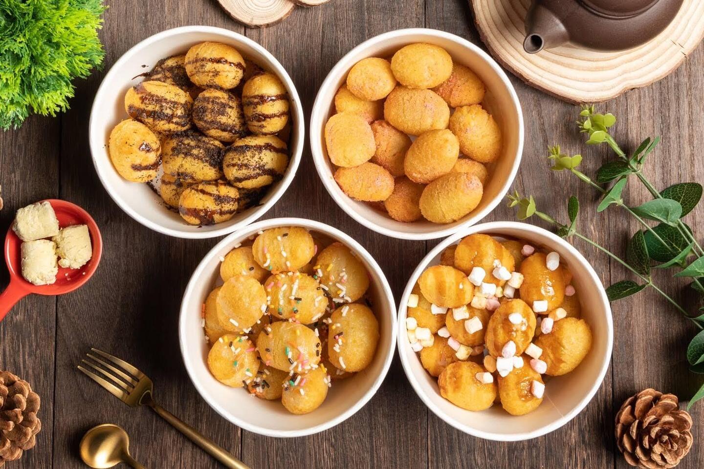 《一球入魂地瓜球》位在吉安自強路一帶,是許多人在找花蓮吉安點心時會注意到的外帶小吃(圖/Medick Marketing Ltd.提供)