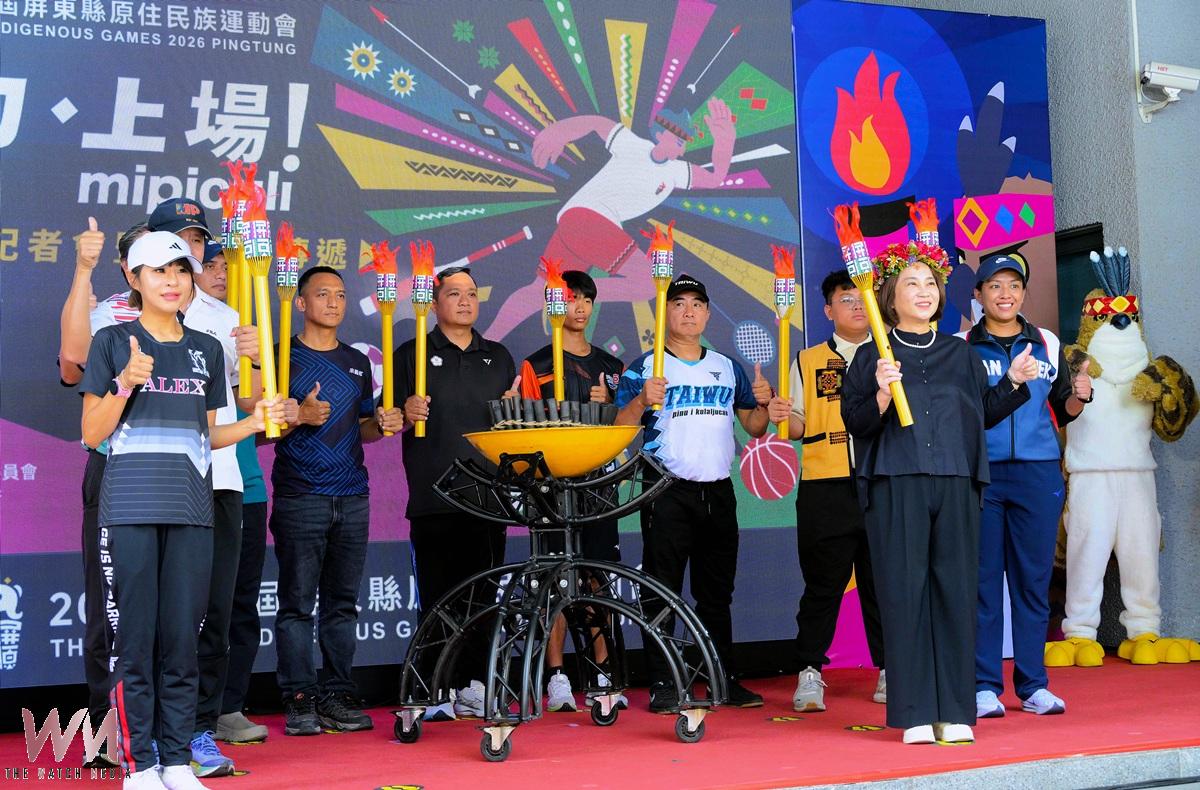 第二屆屏東原住民族運動會　9原鄉代表隊共同點燃聖火
