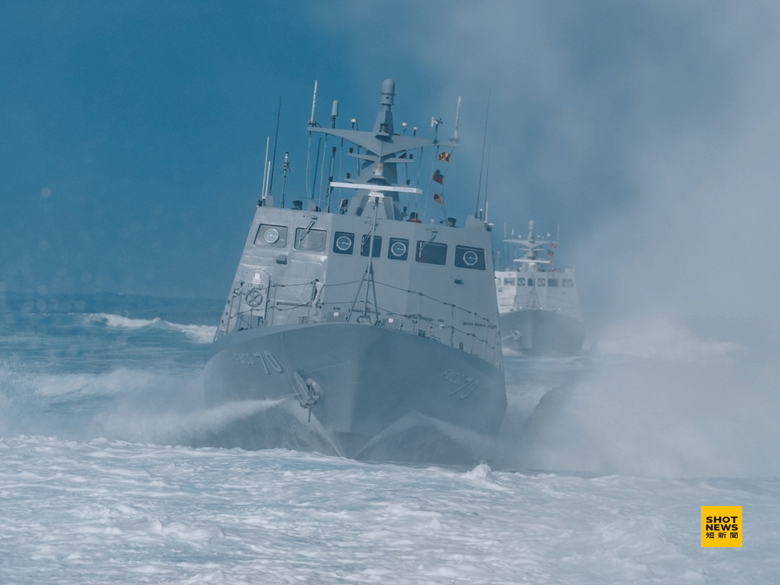 台灣海軍光華六號飛彈快艇,配備四枚雄風二型反艦飛彈。(國防部發言人)