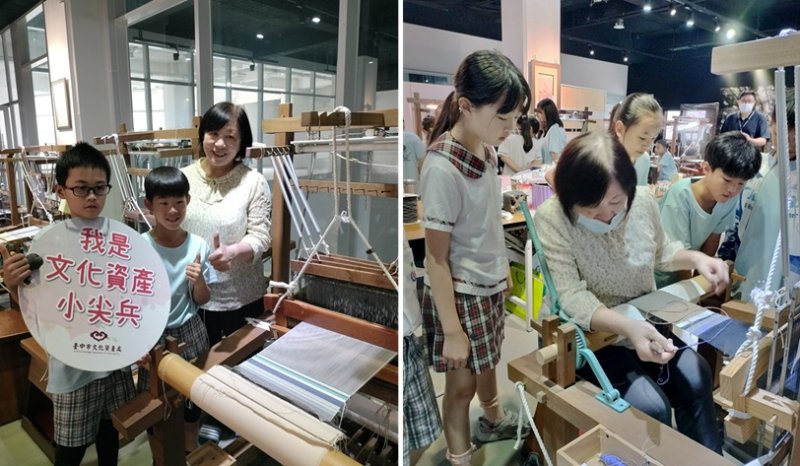 人間國寶黃蘭葉親授！台中學童化身小織手體驗緙絲工藝魅力