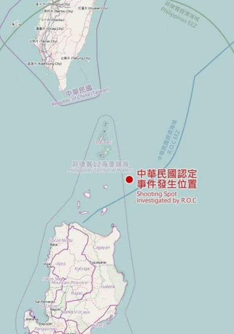 ▲廣大興28號遭到射擊示意圖。