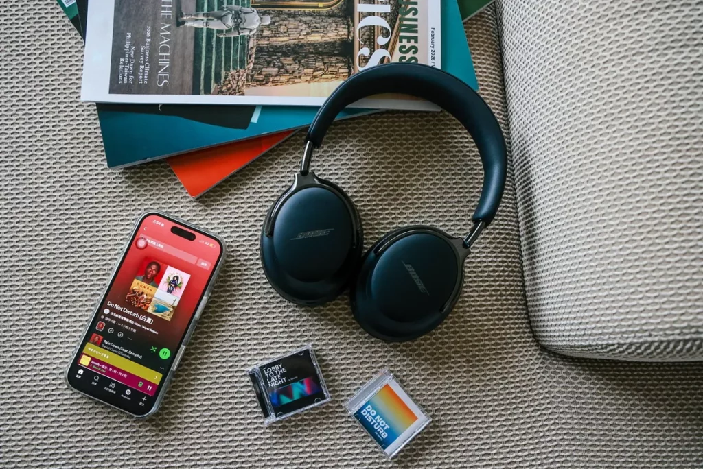專案特別打造日夜情境 Spotify 聯名歌單，讓聲音成為旅程記憶的一部分。圖為新板希爾頓酒店提供