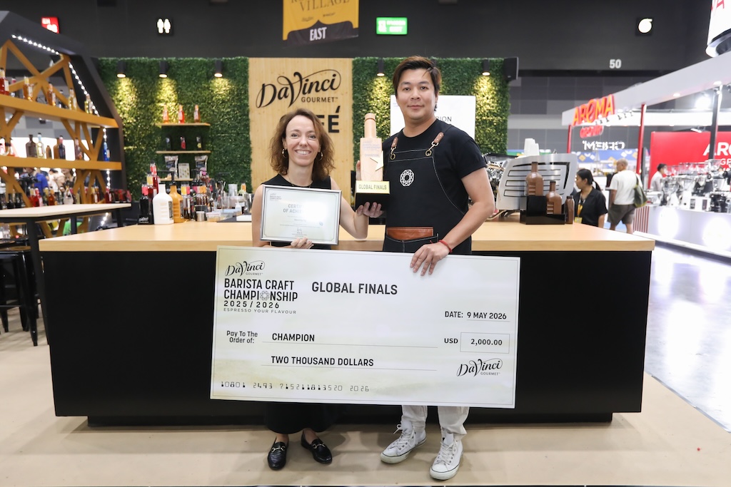 香港咖啡師Hasting Ng勇奪2025–26 DaVinci Gourmet咖啡師技藝大賽全球總冠軍