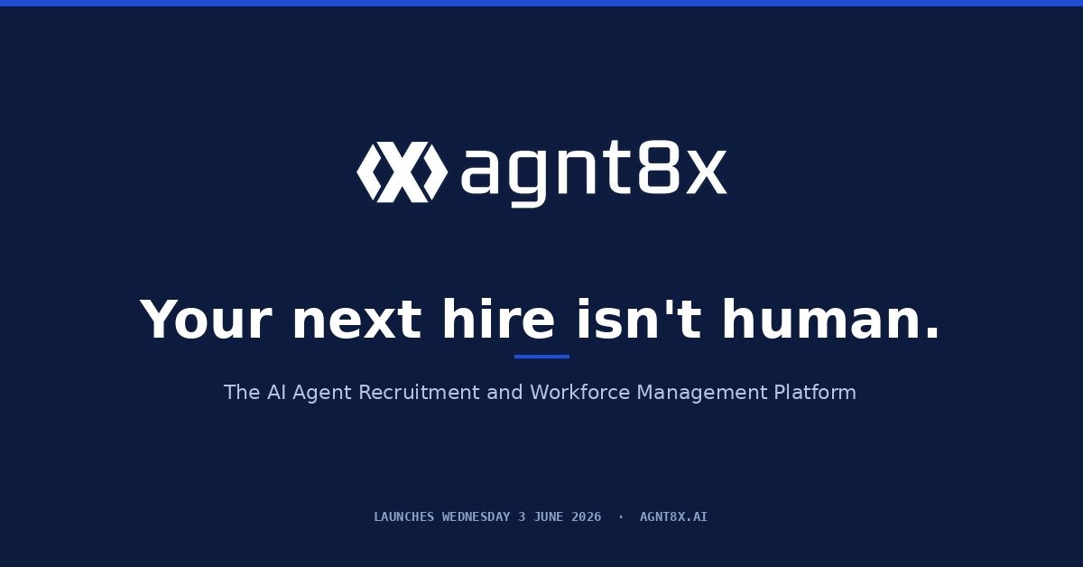 你的下一名新聘員工並非人類：agnt8x 推出全球首個 AI 智能體招聘及勞動力管理平台