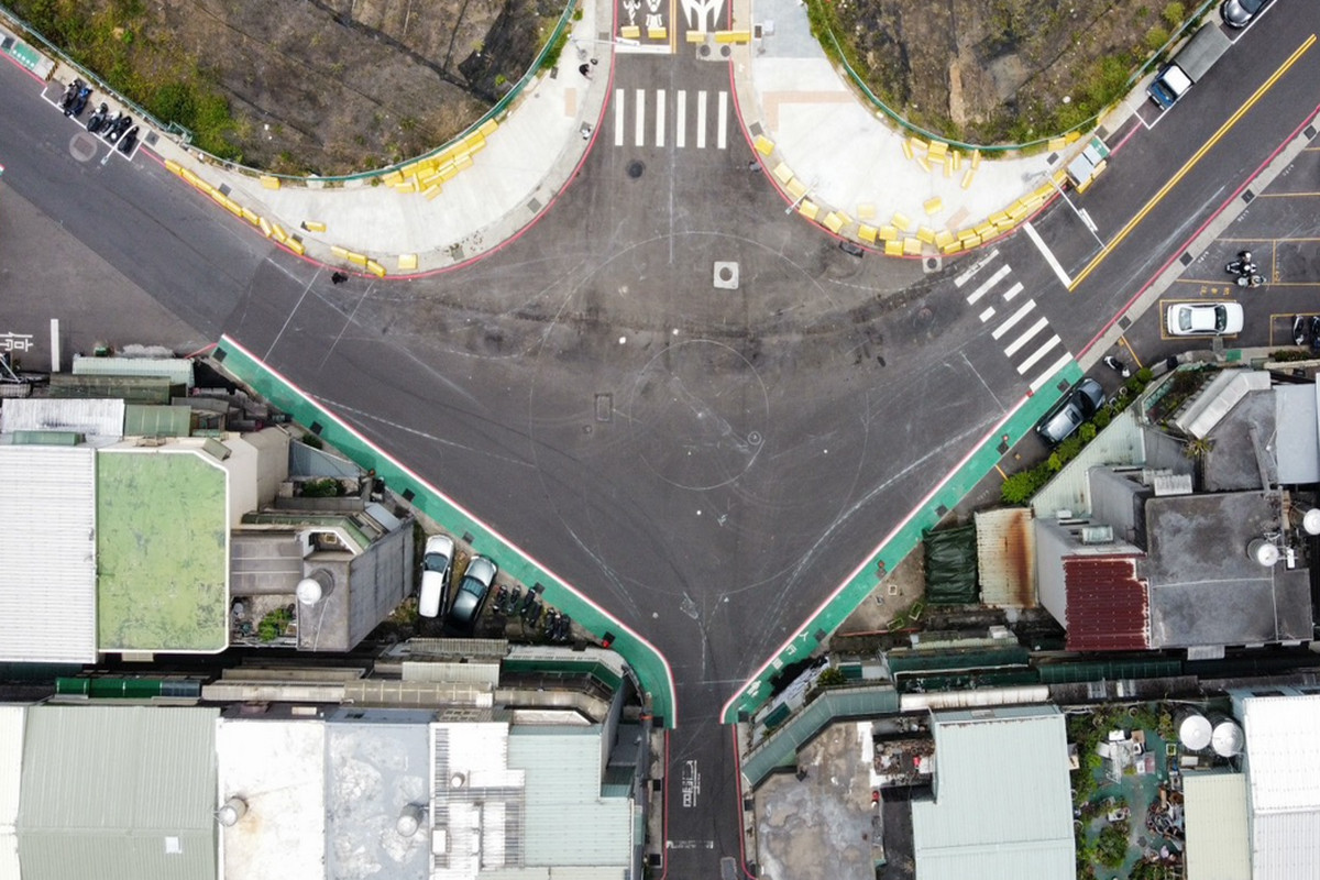 桃園市八德區大勇市地重劃區圓環改善前。<br /><br />