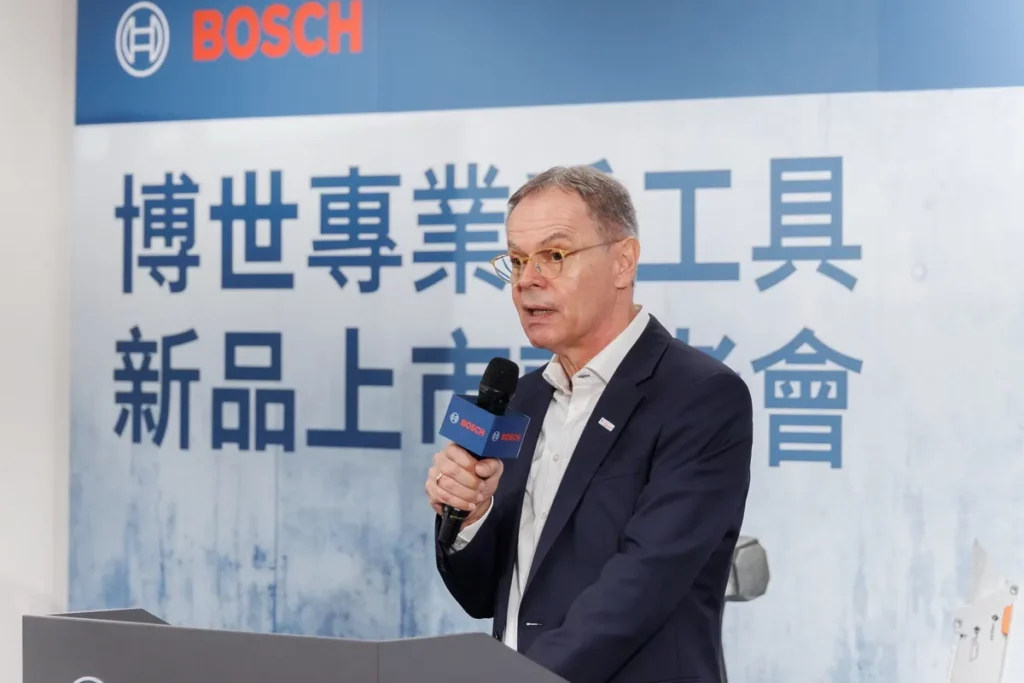 台灣博世董事長暨執行董事 石安德（Andreas Schmidt），介紹博世「科技成就生活之美（Invented for life）」的品牌精神