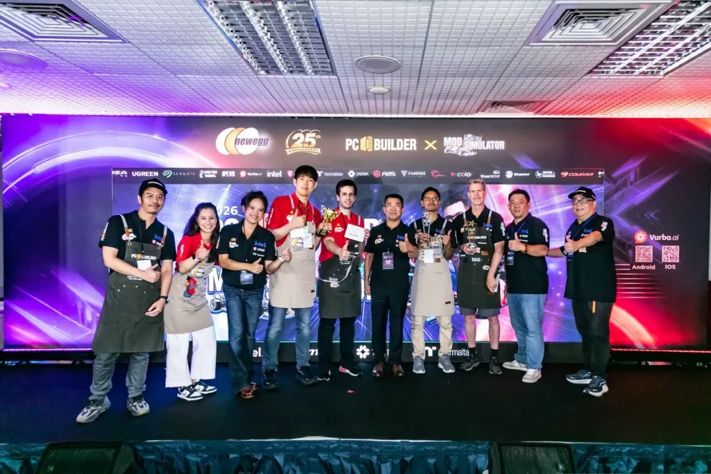 Newegg舉辦的2026 PC BUILDER：極速PC組裝 x 電競模擬器改裝圓滿落幕。（Newegg提供）