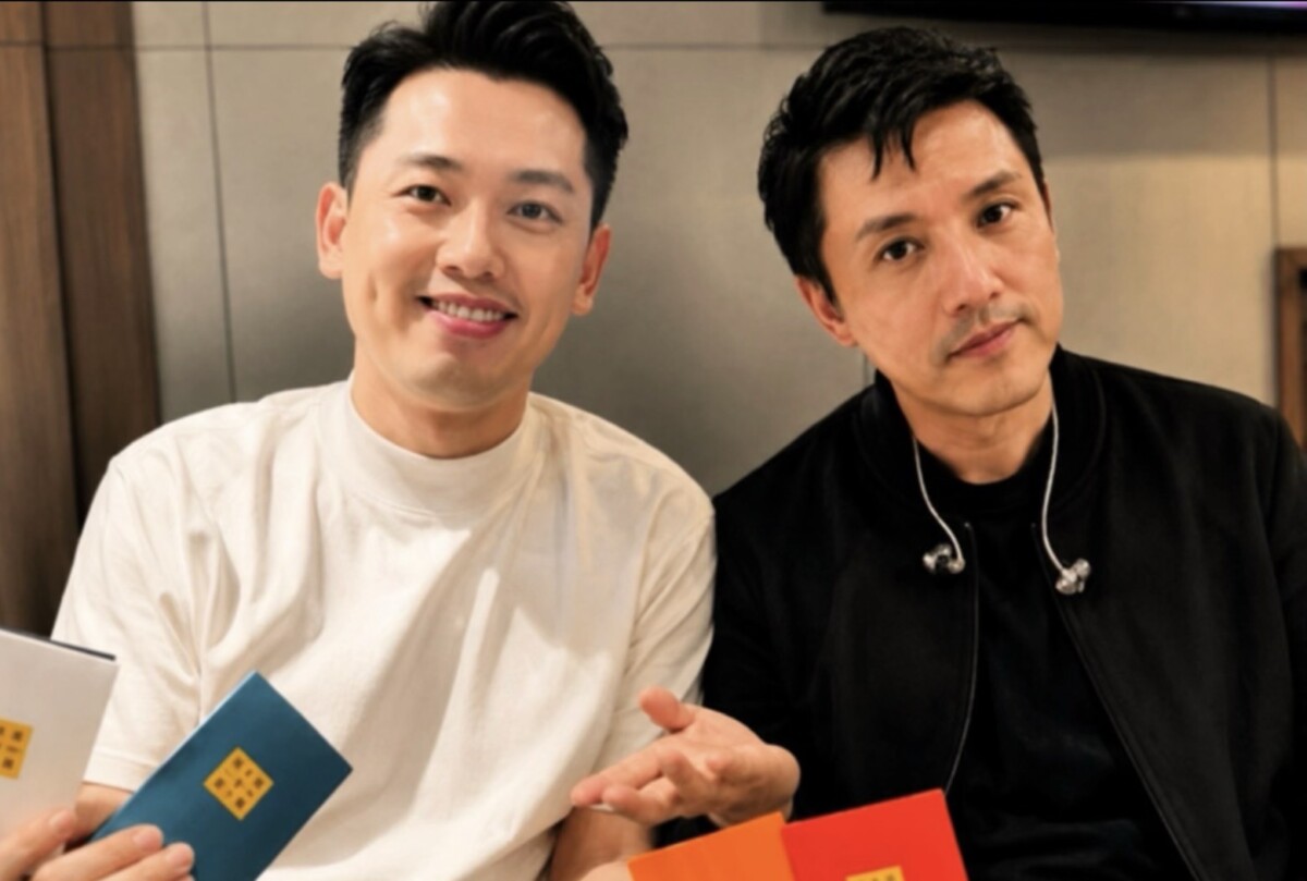 房仲蔣京叡(左)深夜傳與洪誠陽(右)合照，讓張淳淳不適。（圖 / 張淳淳 提供）