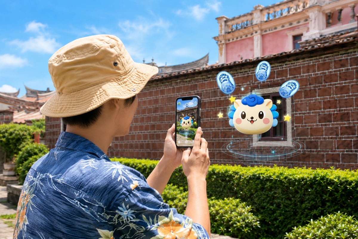 ▲「風獅囝的修行之旅」AR互動集章活動同步登場，邀請旅客跟隨風獅囝走訪金門特色景點與合作店家，透過趣味任務體驗地方文化，並有機會抽中豐富好禮。