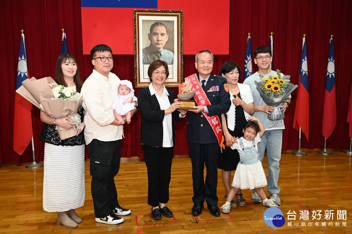 警察節前夕表揚67名績優員警,王惠美感謝警察守護彰化安居樂業。圖/記者鄧富珍攝