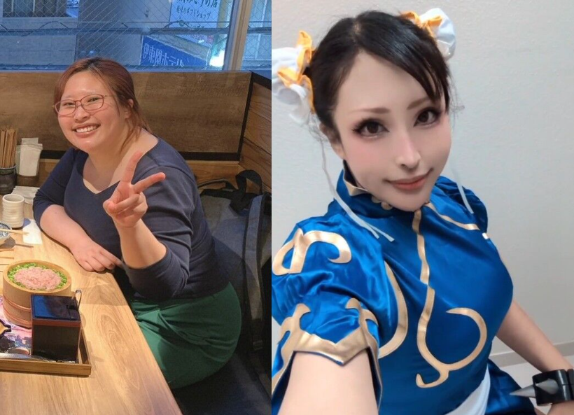 日本媽媽Coser Souu為了扮春麗狂甩28公斤。(圖/翻攝X)
