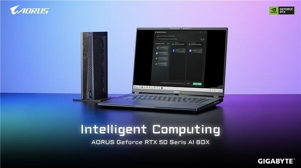 技嘉 AORUS GeForce RTX™ 50 系列 AI BOX 賦予輕薄筆電桌機級算力 擴展 AI 應用生態系