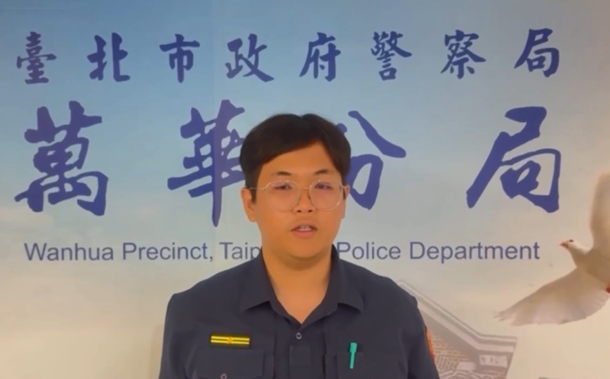 萬華分局西門町派出所副所長陳祈佑案情說明。(圖/記者 趙靜姸翻攝)