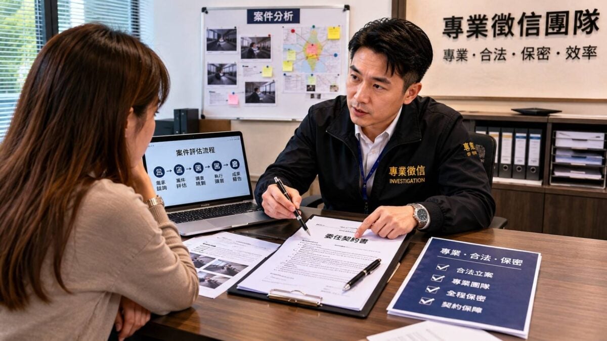 ▲徵信產業已逐步建立標準化流程與專業制度,透明化為需要的民眾諮詢。(圖 / AI生成示意)