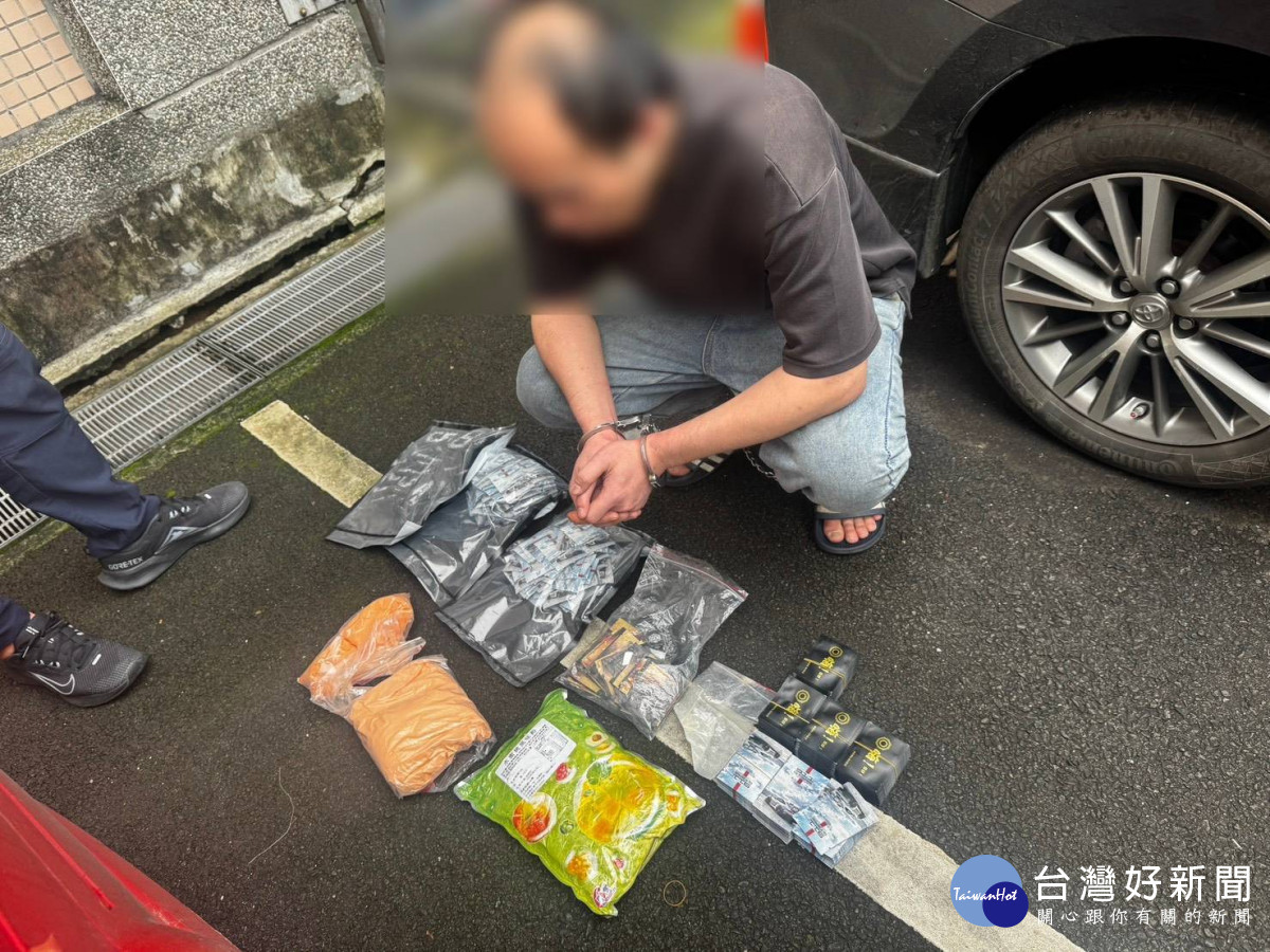 平鎮警強勢掃毒！攔查毒駕赫見2000包毒咖啡、彩虹菸。
