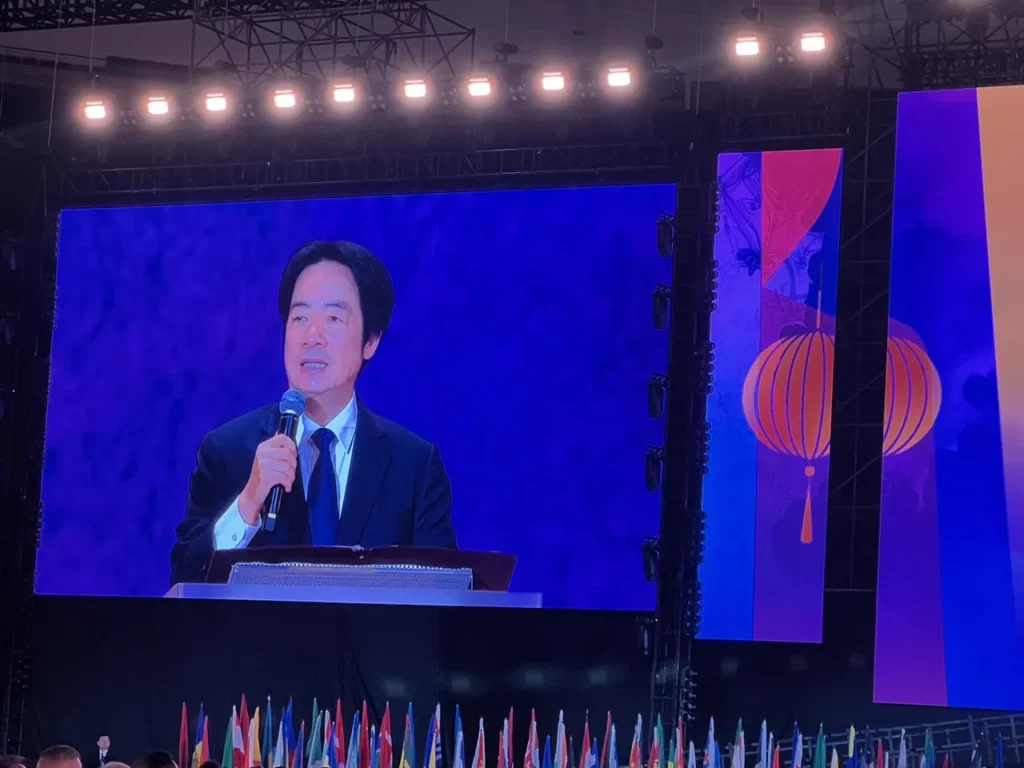 賴清德總統出席開幕典禮,全程英文公開演講