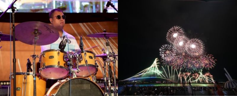 夢想與勇氣點亮觀音亭夜空！全盲鼓手呂家豪感動全場　璀璨煙火成今夜最大亮點