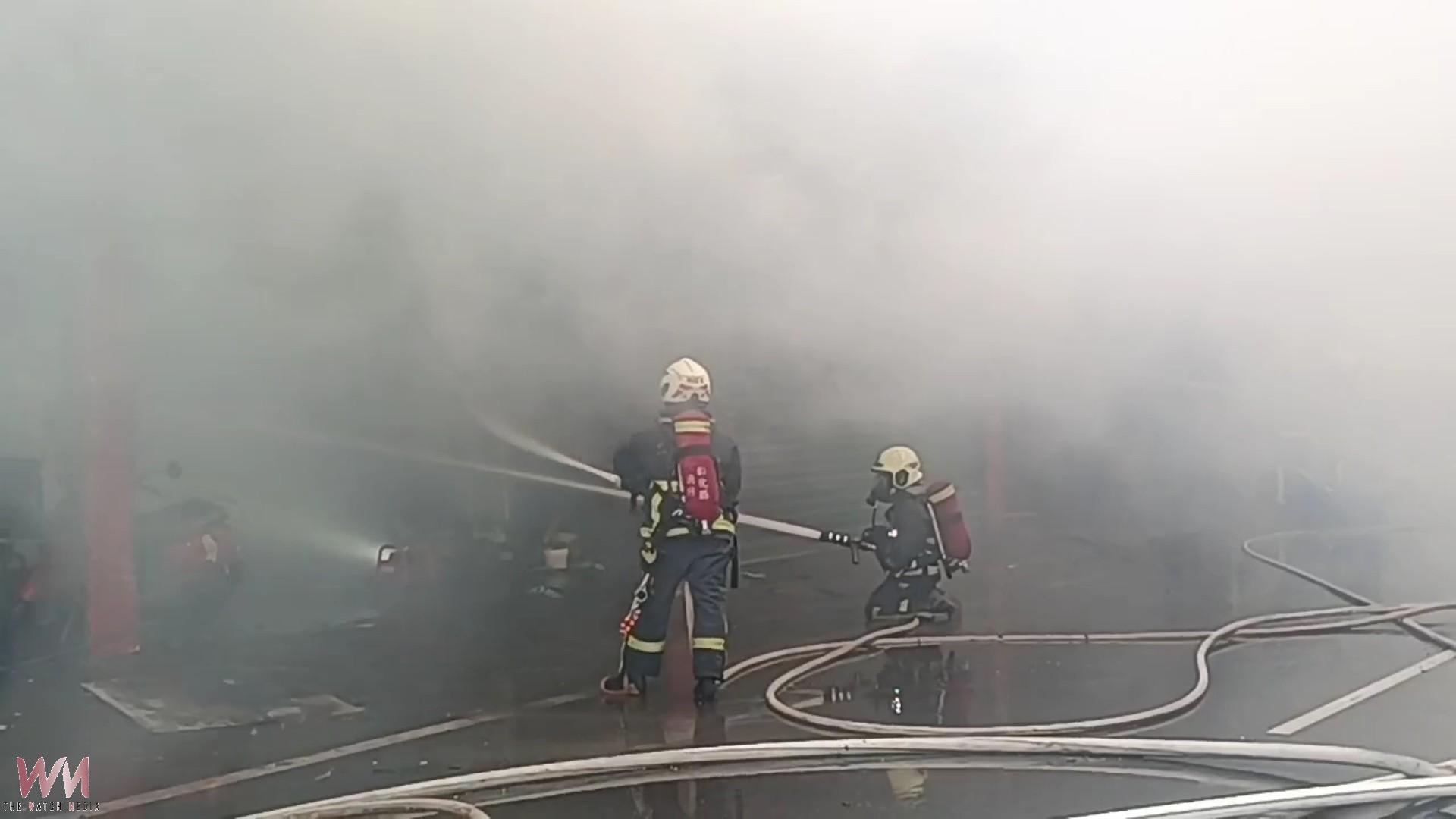 北斗汽車修配廠大火 90坪鐵皮廠房陷火海 一婦人燙傷送醫 - https://www.watchmedia01.com