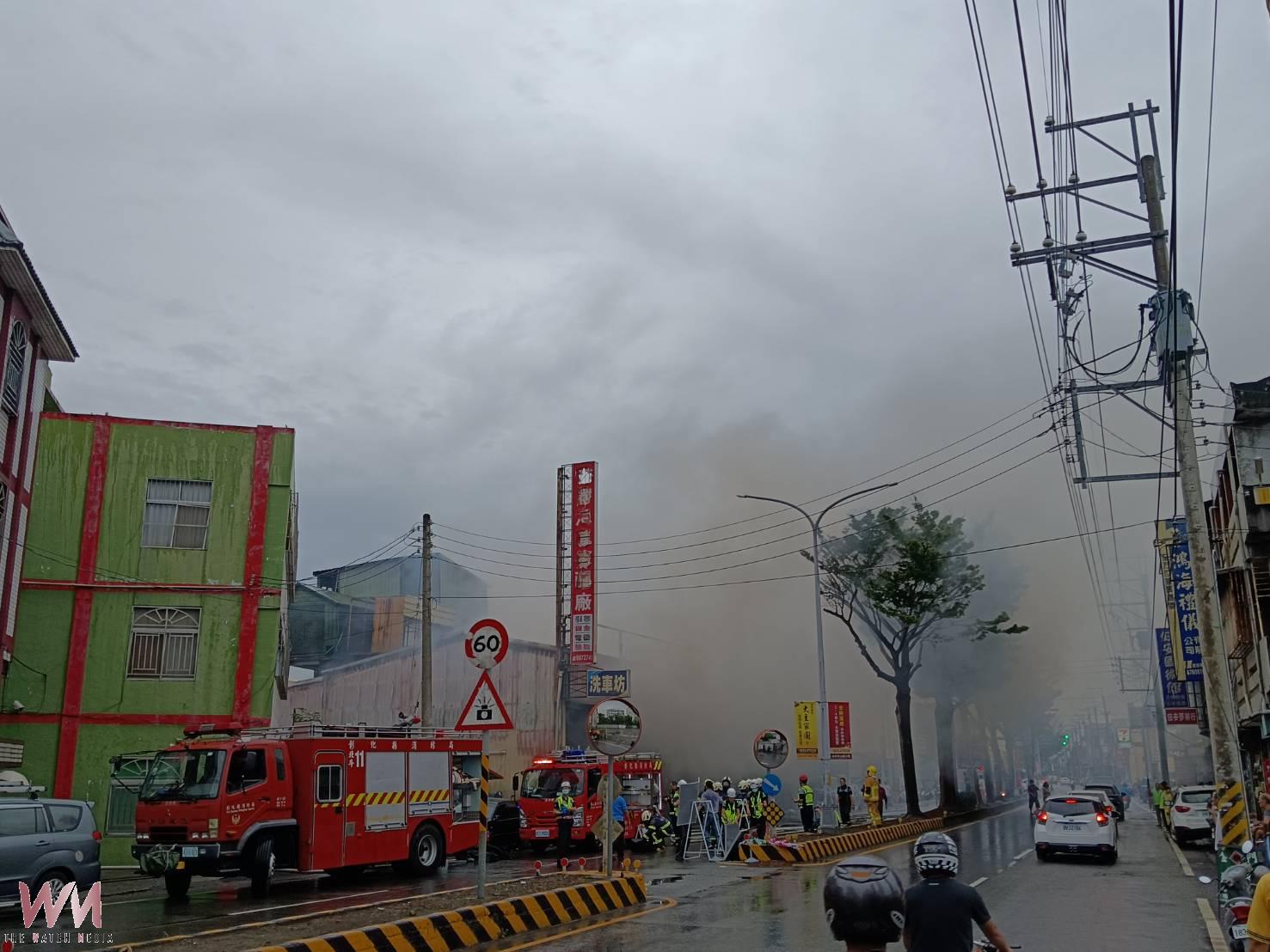 北斗汽車修配廠大火 90坪鐵皮廠房陷火海 一婦人燙傷送醫 - https://www.watchmedia01.com