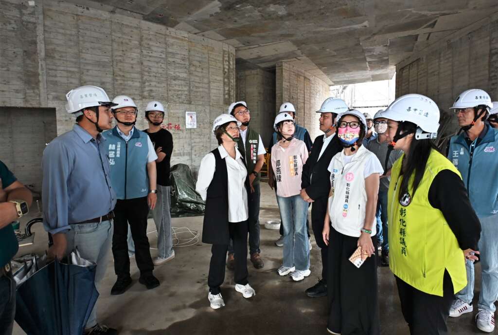 ▲彰化縣長王惠美於6月15日下午前往「鹿港轉運站新建營運移轉(BOT)案」工地視察施工進度，預計今(115)年底完工並展開試營運。（圖／彰化縣政府提供）