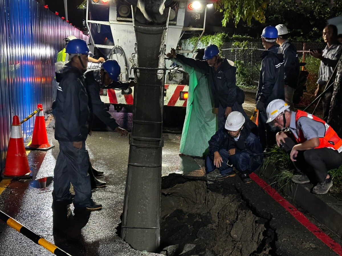 豪雨掏空路基釀塌陷　高市捷運局漏夜搶修12小時恢復通行