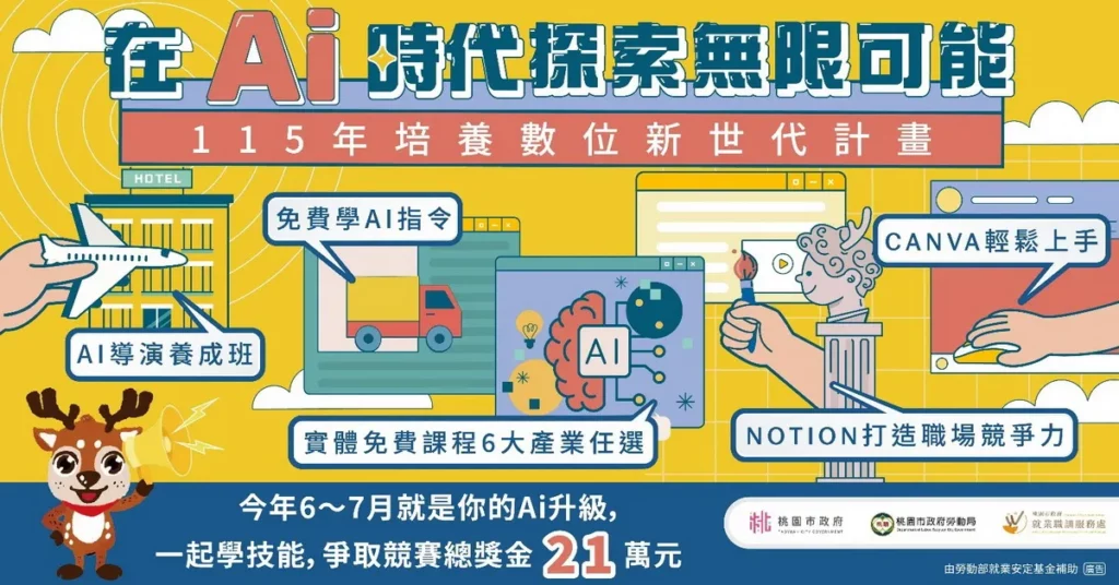 《桃園「有頭鹿」職能訓練場|培養數位新世代計畫》