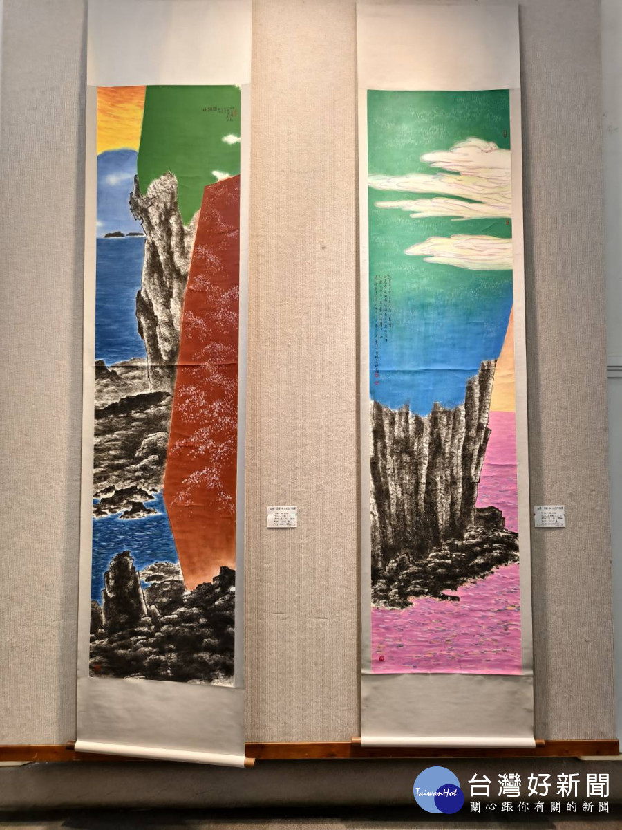 山情海韻入墨韻,林世斌創作個展彰化藝術館登場。圖/記者鄧富珍攝
