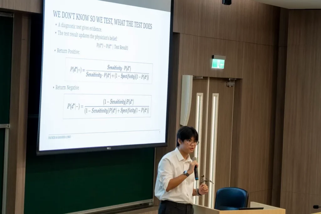 台北市國際實驗高中高中10年級學生Owen黃耀鋐,以近乎大學醫學院、公衞研究所級別的角度,從臨床決策理論,探討防禦性醫療,法律風險如何改變醫師進行檢查的決策門檻,極具深度。