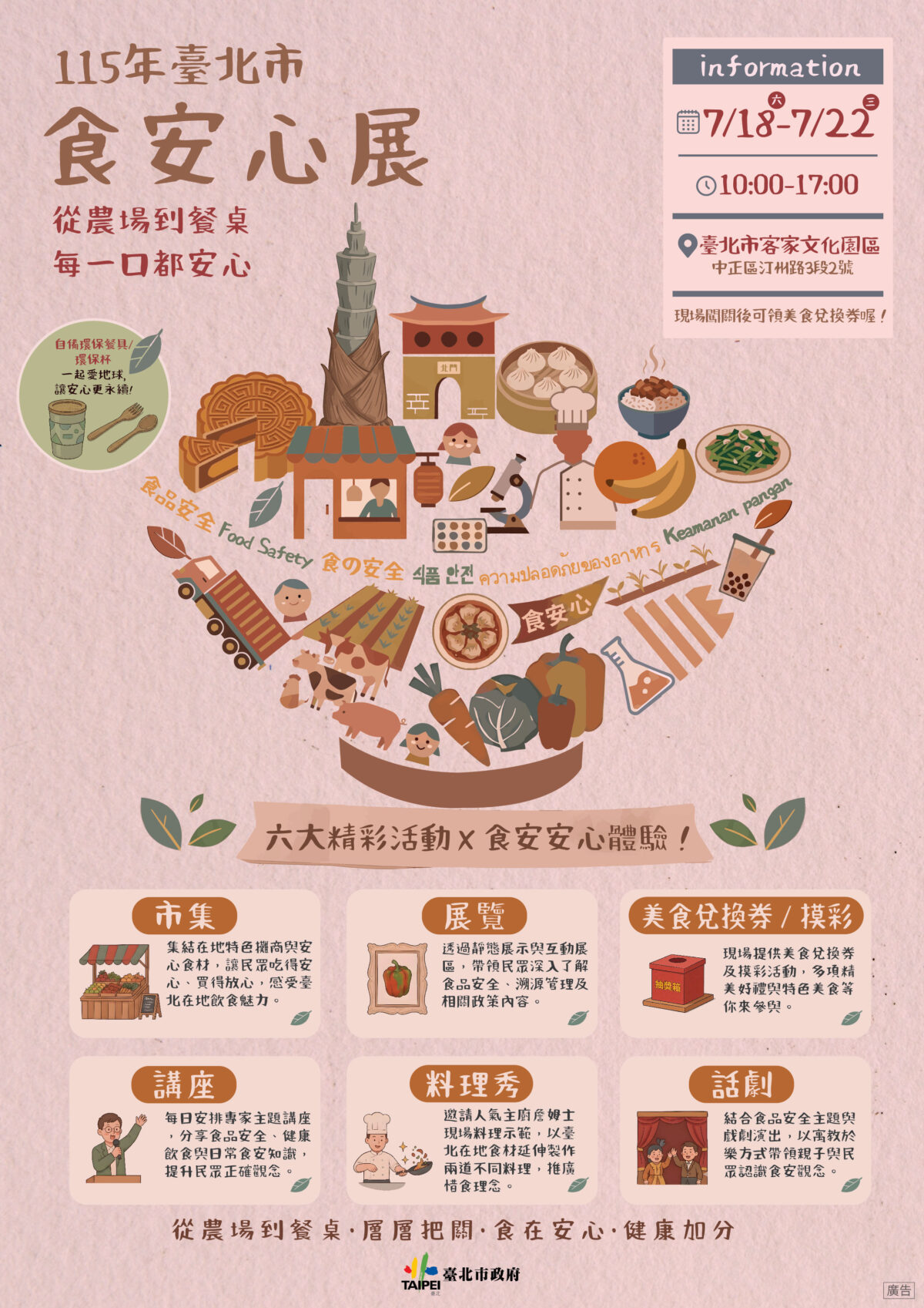 「115年臺北市食安心展」7月18日盛大登場 五天全面守護市民飲食安全 image