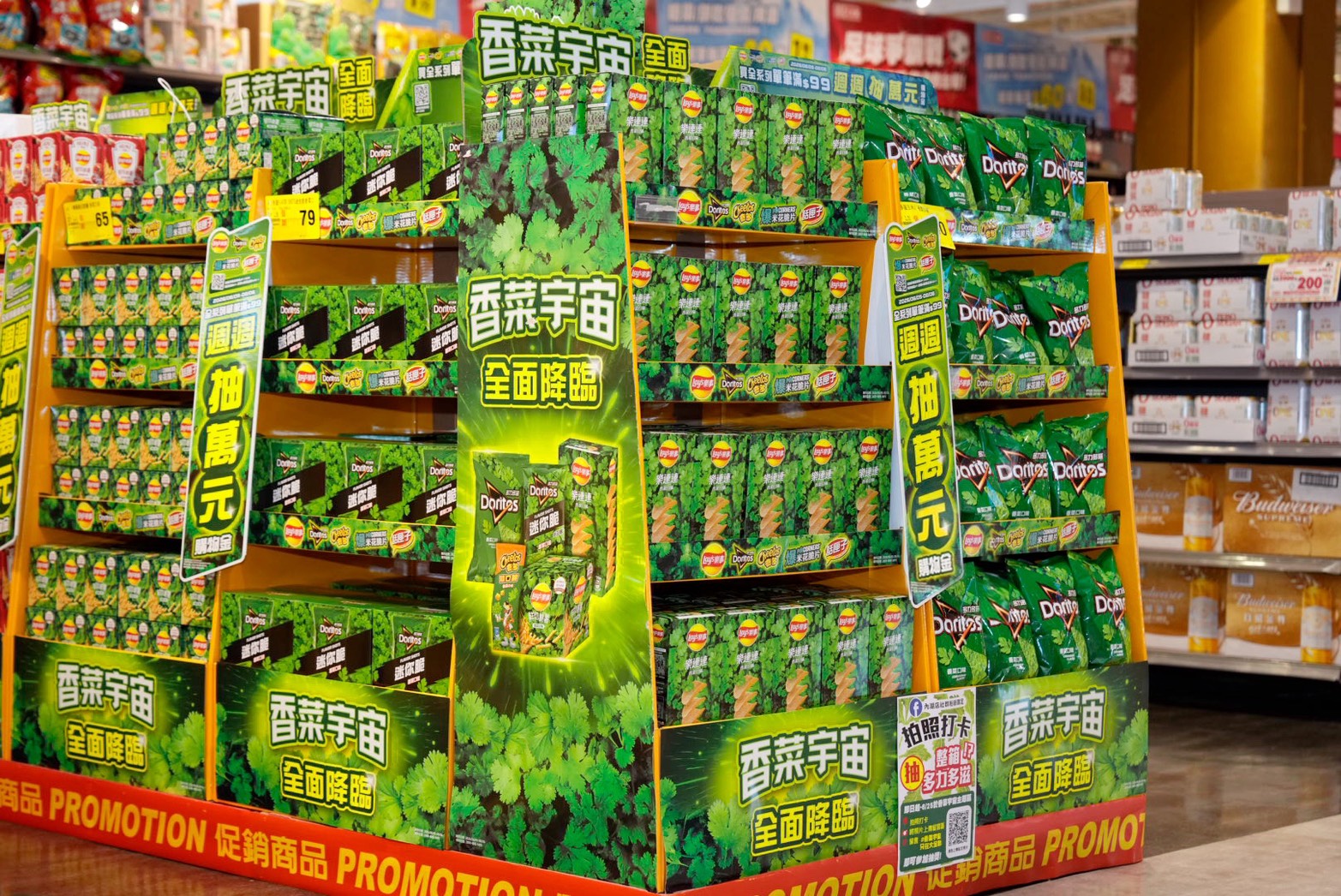 這次引爆話題的「全聯獨家香菜宇宙」,共有多款展現不同口感的零食大集合。/品牌提供