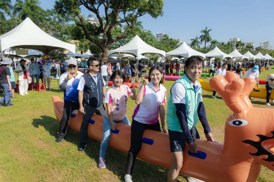 屏東市「陸上行舟」千禧公園熱血登場　百隊齊聚展現同舟共濟精神