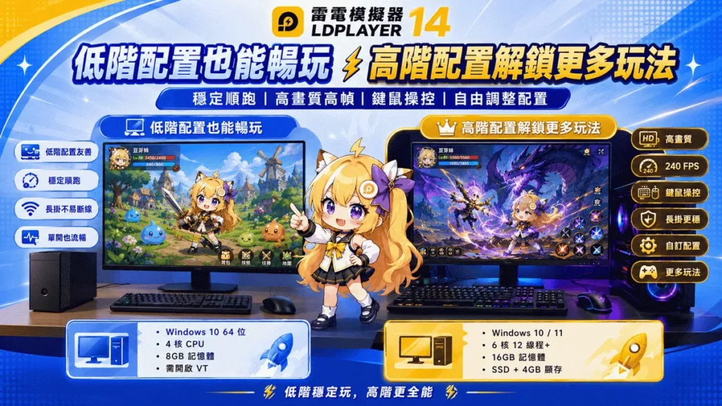 低階順跑，高階全開，手遊體驗全面升級