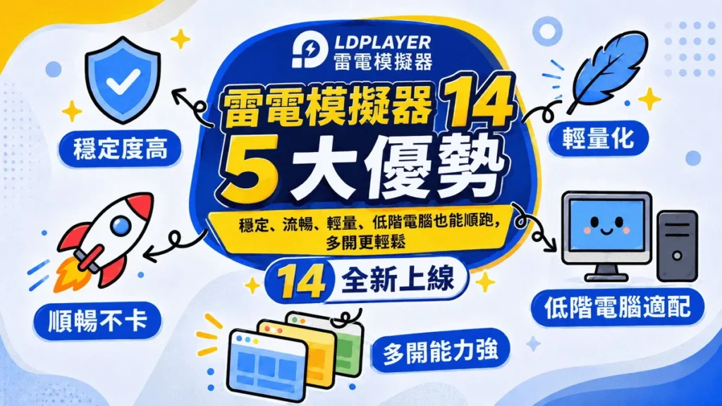 用LDPlayer 14玩手遊，穩定、多開、操控全面升級