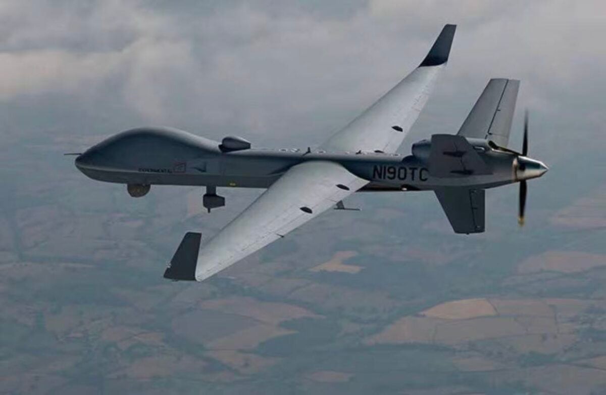 ▲台灣空軍首批MQ-9B無人機到貨。
